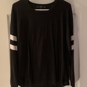 Black long sleeve, white stripes on elbow - M